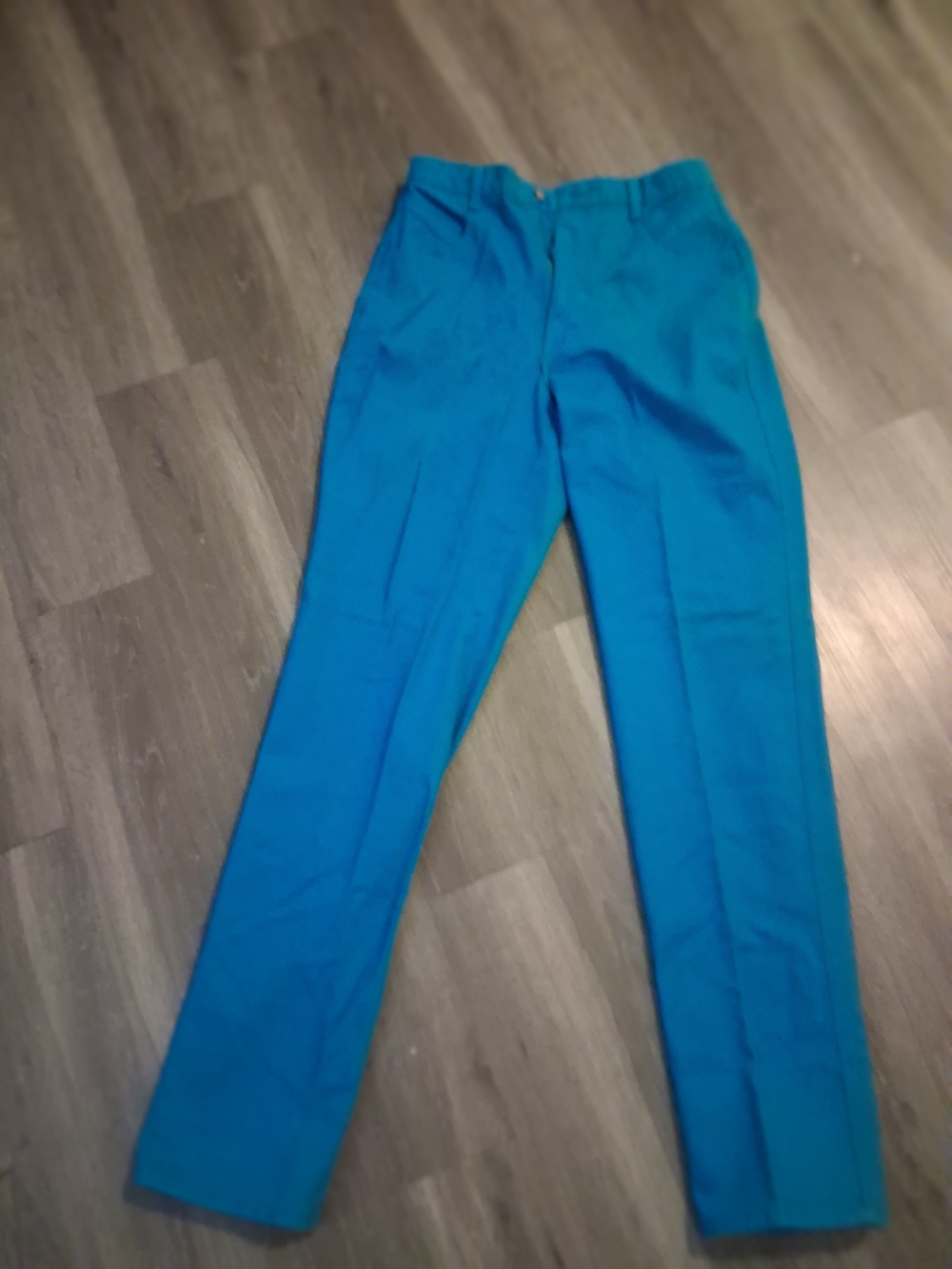 Women's Classic Straight-Leg Pants in Teal Blue